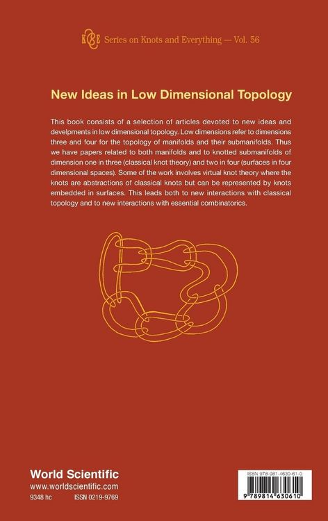 Produktbild: New Ideas in Low Dimensional Topology