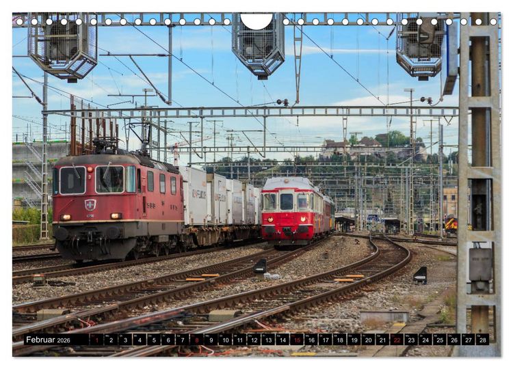 Produktbild: Eisenbahn-Nostalgie - Oldtimer auf Schweizer Schienen (Wandkalender 2026 DIN A4 quer), CALVENDO Monatskalender
