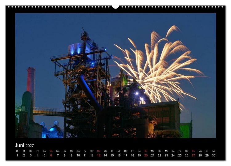 Produktbild: Feuerwerks - Impressionen (hochwertiger Premium Wandkalender 2027 DIN A2 quer), Kunstdruck in Hochglanz