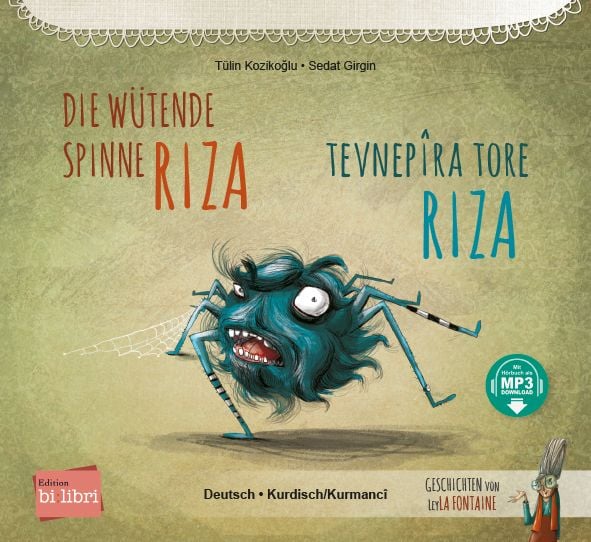 Produktbild: Die w&uuml;tende Spinne Riza (Deutsch-Kurdisch/Kurmanc&icirc;)