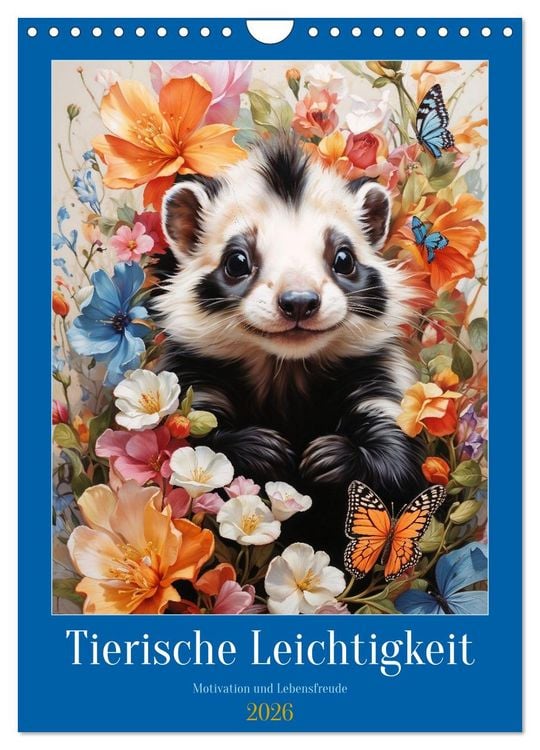 Produktbild: Tierische Leichtigkeit (Wandkalender 2026 DIN A4 hoch), CALVENDO Monatskalender