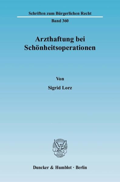 Produktbild: Arzthaftung bei Sch&ouml;nheitsoperationen.