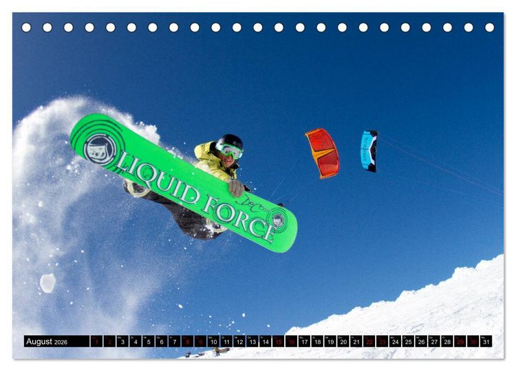 Produktbild: Snowkiting (Tischkalender 2026 DIN A5 quer), CALVENDO Monatskalender