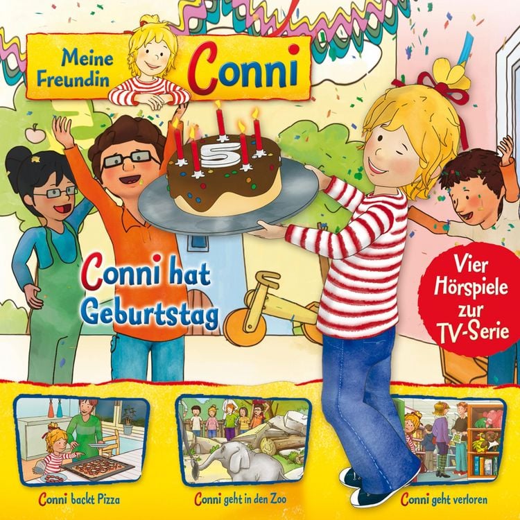 Produktbild: 04: Conni hat Geburtstag / Conni backt Pizza / Conni geht in den Zoo / Conni geht verloren (Vier H&ouml;rspiele zur TV-Serie)