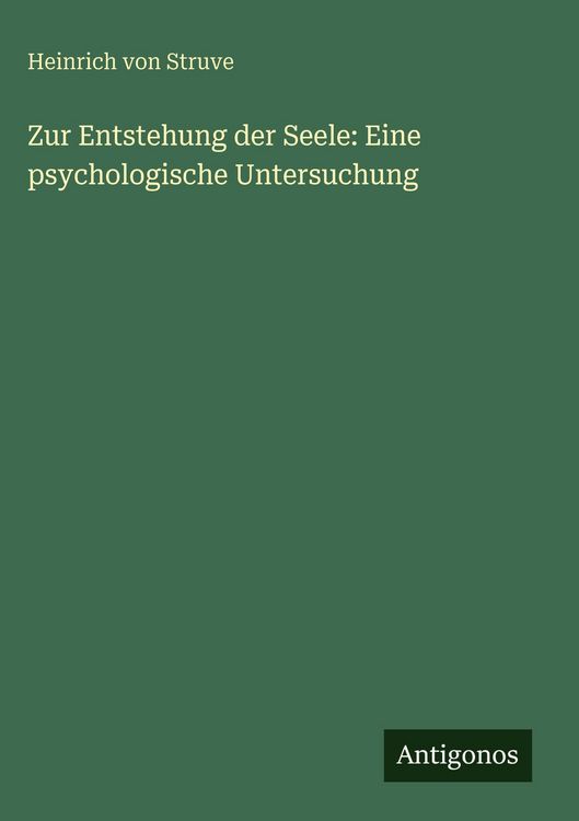 Produktbild: Zur Entstehung der Seele: Eine psychologische Untersuchung