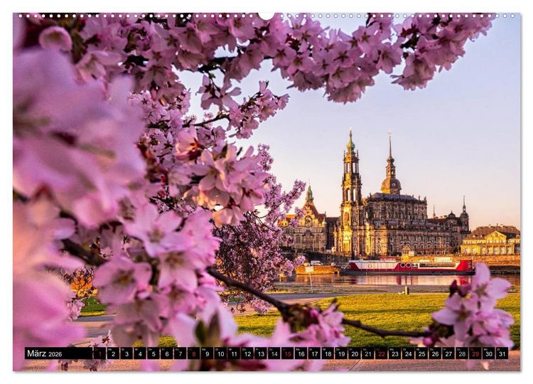 Produktbild: Dresden: Impressionen aus Stadt und Umgebung (hochwertiger Premium Wandkalender 2026 DIN A2 quer), Kunstdruck in Hochglanz