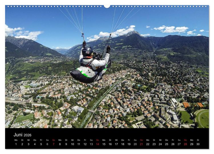 Produktbild: Paragliding - zwischen Himmel und Erde (Wandkalender 2026 DIN A2 quer), CALVENDO Monatskalender
