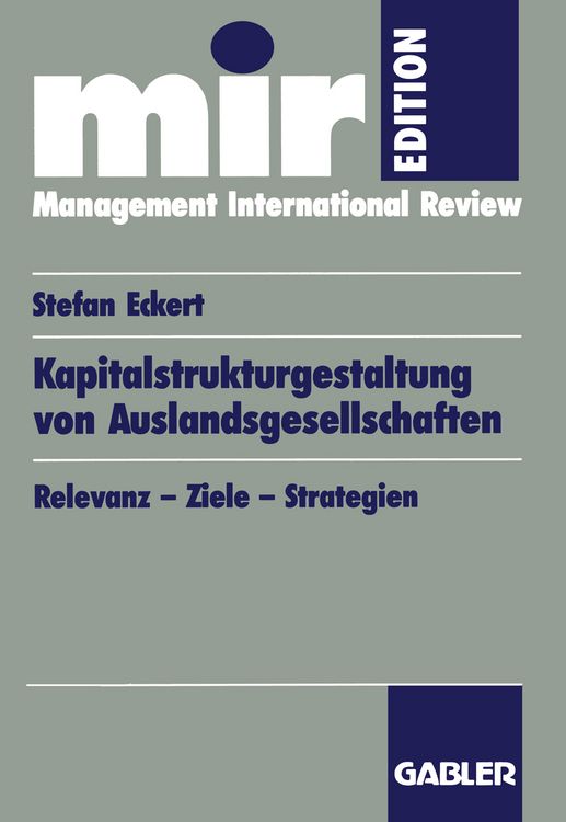 Produktbild: Kapitalstrukturgestaltung von Auslandsgesellschaften