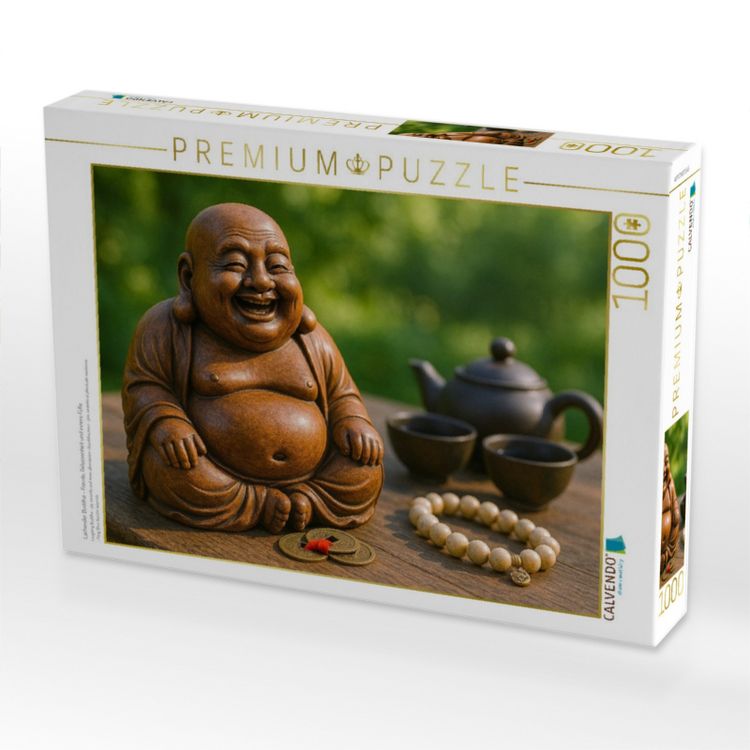 Produktbild: CALVENDO Puzzle Lachender Buddha - Freude, Gelassenheit und innere F&uuml;lle | 1000 Teile Lege-Gr&ouml;&szlig;e 64x48cm Foto-Puzzle f&uuml;r gl&uuml;ckliche Stunden