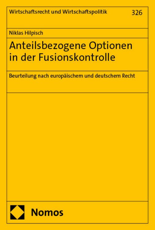 Produktbild: Anteilsbezogene Optionen in der Fusionskontrolle
