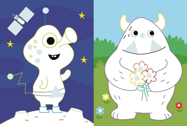Produktbild: Mein buntes Formen-Stickerbuch: Lustige Monster