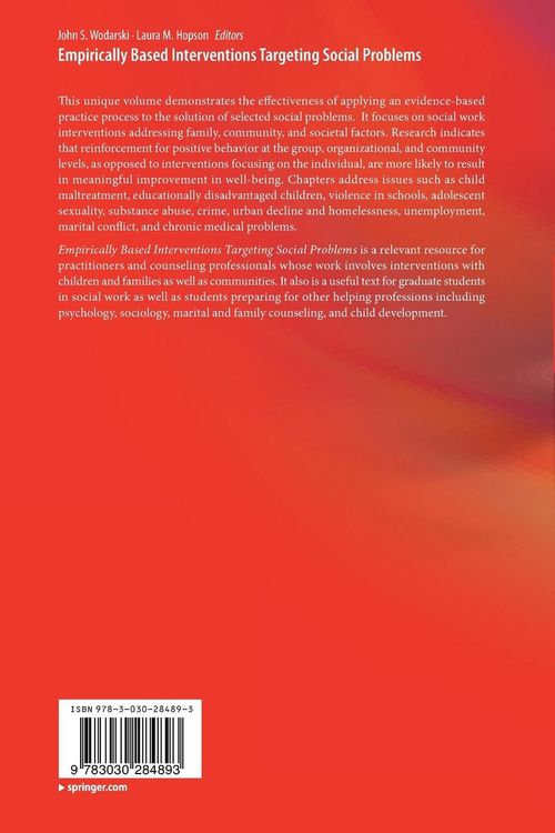 Produktbild: Empirically Based Interventions Targeting Social Problems