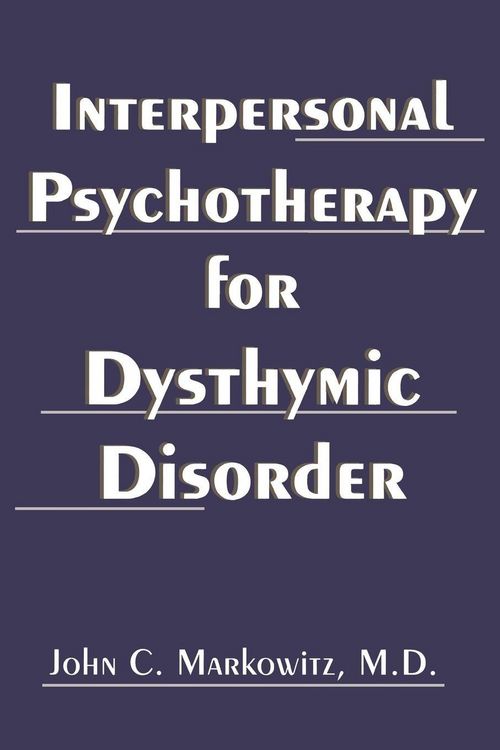 Produktbild: Interpersonal Psychotherapy for Dysthymic Disorder