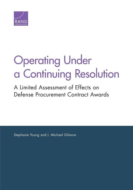 Produktbild: Operating Under a Continuing Resolution