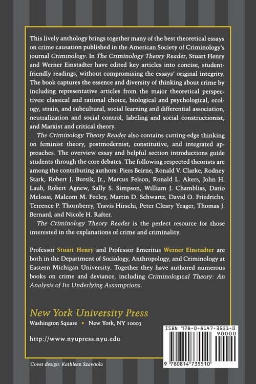 Produktbild: The Criminology Theory Reader