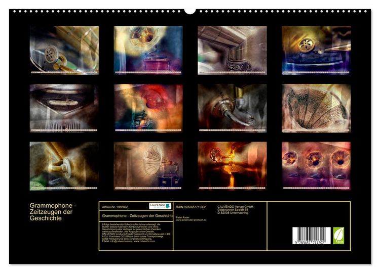 Produktbild: Grammophone - Zeitzeugen der Geschichte (hochwertiger Premium Wandkalender 2026 DIN A2 quer), Kunstdruck in Hochglanz