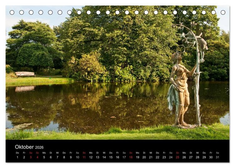 Produktbild: S&uuml;denglische Landschaftsg&auml;rten (Tischkalender 2026 DIN A5 quer), CALVENDO Monatskalender