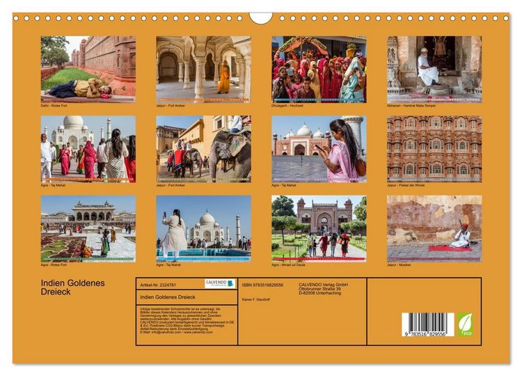 Produktbild: Indien Goldenes Dreieck (Wandkalender 2027 DIN A3 quer), CALVENDO Monatskalender