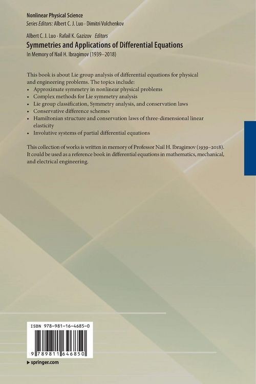 Produktbild: Symmetries and Applications of Differential Equations