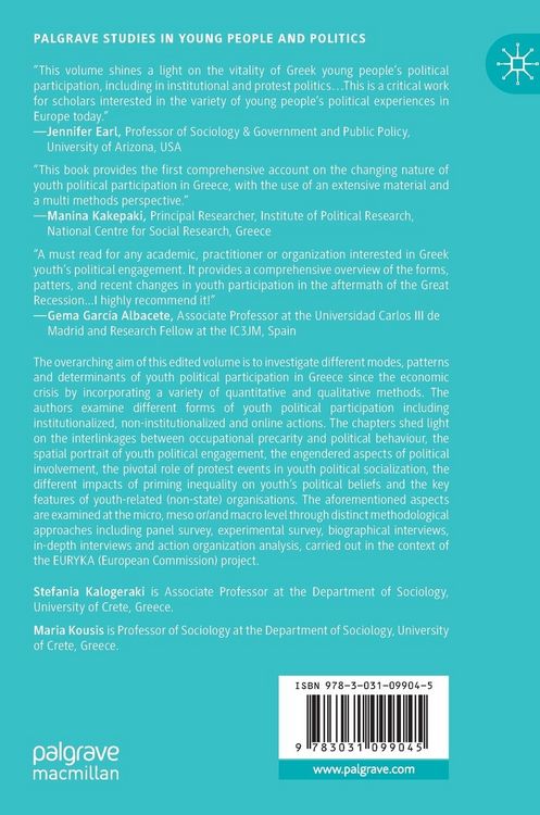 Produktbild: Youth Political Participation in Greece: A Multiple Methods Perspective