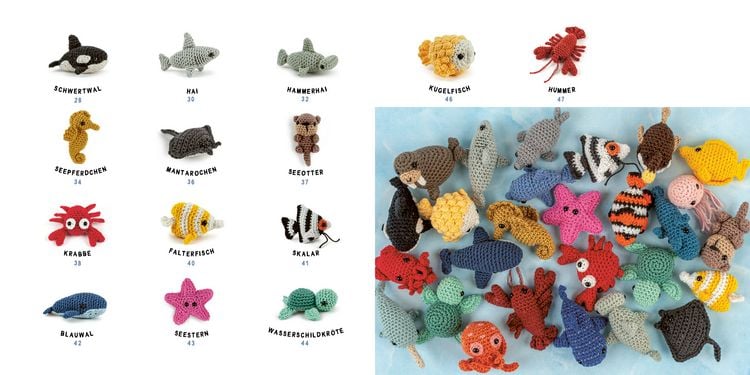 Produktbild: Mini-Amigurumis &ndash; S&uuml;&szlig;e Meeresbewohner