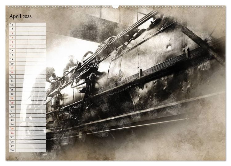 Produktbild: Dampflok Impressionen (Wandkalender 2026 DIN A2 quer), CALVENDO Monatskalender