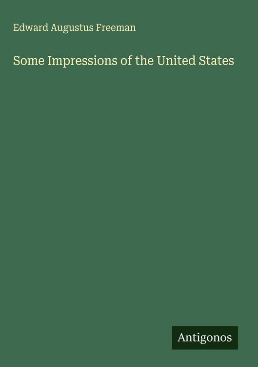 Produktbild: Some Impressions of the United States