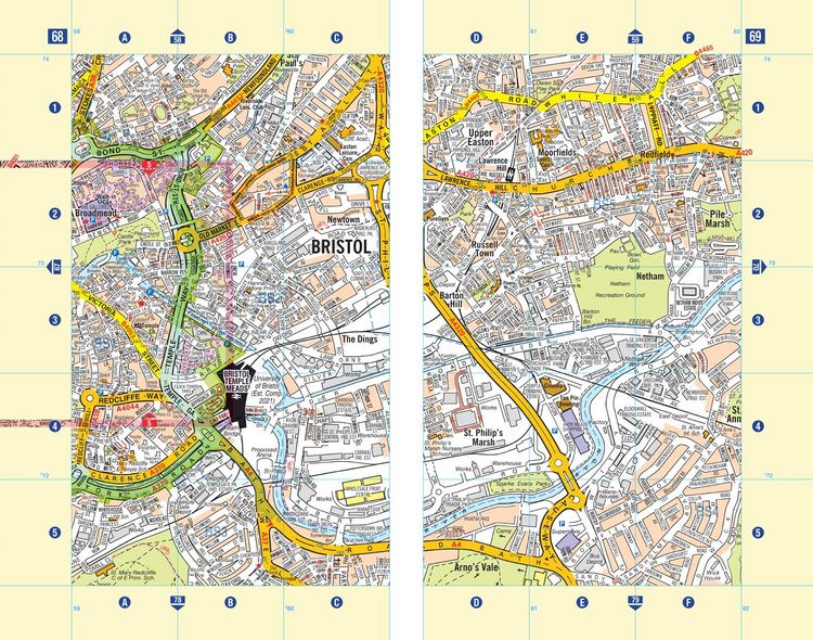 Produktbild: Bristol and Bath A-Z Street Atlas