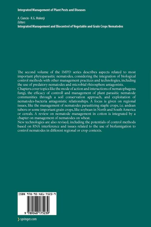 Produktbild: Integrated Management and Biocontrol of Vegetable and Grain Crops Nematodes