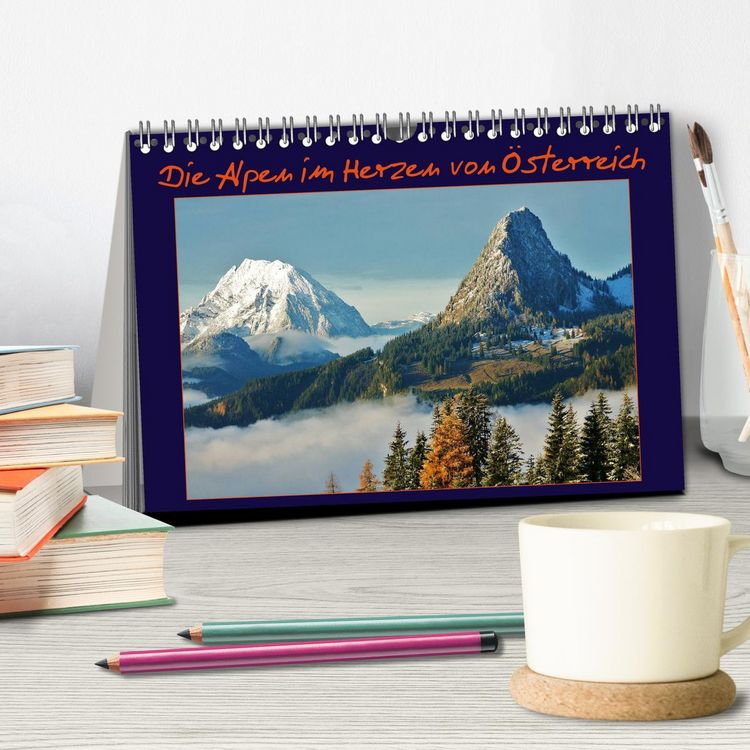 Produktbild: Die Alpen im Herzen von &Ouml;sterreich (Tischkalender 2026 DIN A5 quer), CALVENDO Monatskalender