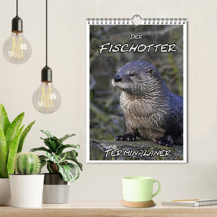 Produktbild: Der Fischotter-Terminplaner (Wandkalender 2026 DIN A4 hoch), CALVENDO Monatskalender