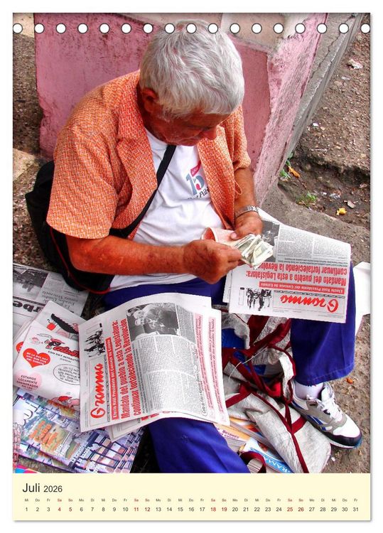 Produktbild: Zeitungsh&auml;ndler - Unterwegs in der Altstadt von Havanna (Tischkalender 2026 DIN A5 hoch), CALVENDO Monatskalender
