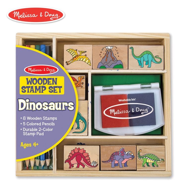 Produktbild: Dinosaurier Holzstempelset