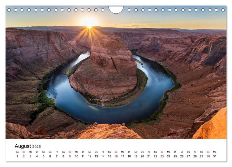 Produktbild: S&uuml;dwesten der USA - Atemberaubende Landschaften (Wandkalender 2026 DIN A4 quer), CALVENDO Monatskalender