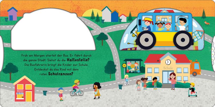 Produktbild: Rundherum! Mein Drehspa&szlig;-Buch &ndash; Unterwegs mit dem Bus