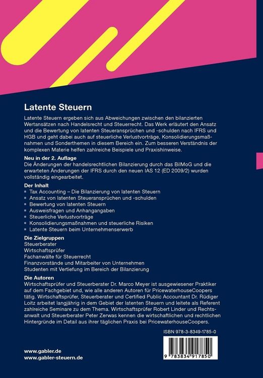 Produktbild: Latente Steuern