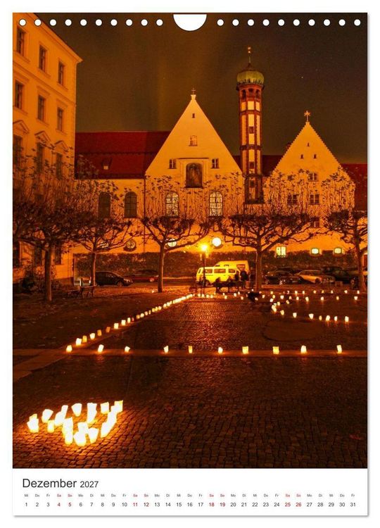 Produktbild: Augsburger Augenblicke - Schauen und Verweilen (Wandkalender 2027 DIN A4 hoch), CALVENDO Monatskalender