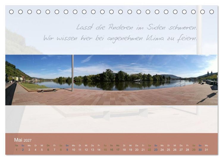 Produktbild: Main Rundblick (Tischkalender 2027 DIN A5 quer), CALVENDO Monatskalender