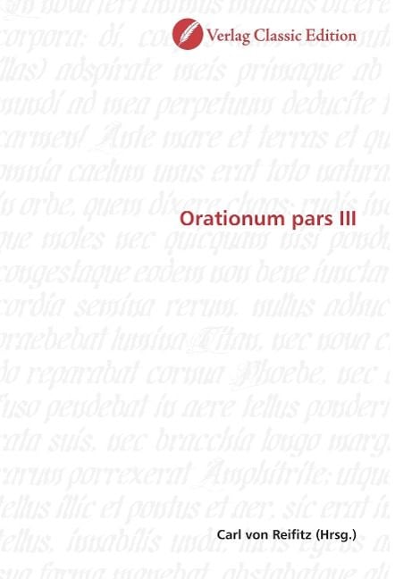 Produktbild: Orationum pars III