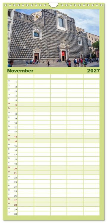 Produktbild: Familienplaner 2027 - Wundersch&ouml;nes Neapel - Bella Napoli mit 5 Spalten (Wandkalender, 21 x 45 cm) CALVENDO