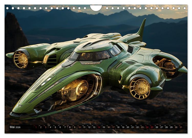 Produktbild: Futuristische Flieger (Wandkalender 2026 DIN A4 quer), CALVENDO Monatskalender