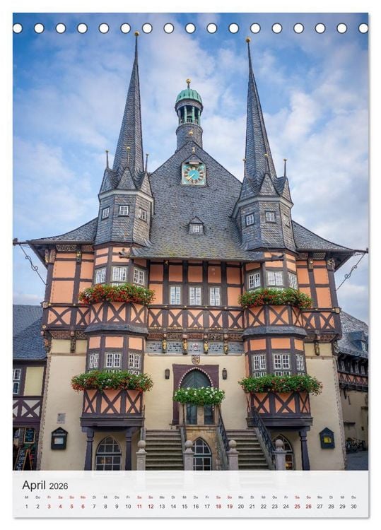Produktbild: Wernigerode - Mittelalterliches Flair am Rande des Harzes (Tischkalender 2026 DIN A5 hoch), CALVENDO Monatskalender