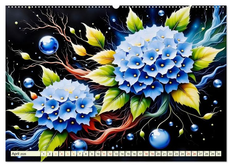 Produktbild: N&auml;chtliche Bl&uuml;tenzauber (hochwertiger Premium Wandkalender 2026 DIN A2 quer), Kunstdruck in Hochglanz