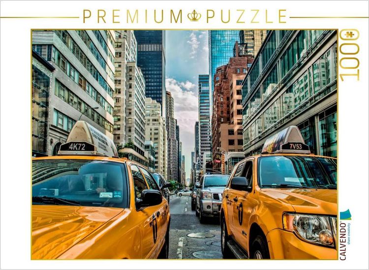 Produktbild: CALVENDO Puzzle Ein Motiv aus dem Kalender New York - nur im Taxi | 1000 Teile Lege-Gr&ouml;&szlig;e 64x48cm Foto-Puzzle f&uuml;r gl&uuml;ckliche Stunden
