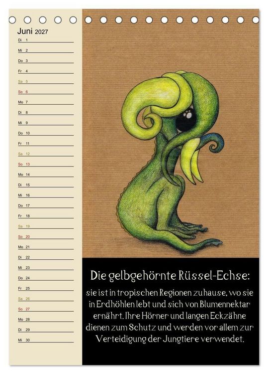 Produktbild: Fabelhafte Wesen / Geburtstagskalender (Tischkalender 2027 DIN A5 hoch), CALVENDO Monatskalender