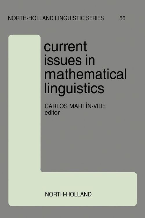 Produktbild: Current Issues in Mathematical Linguistics