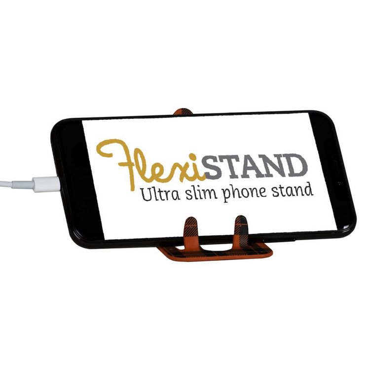 Produktbild: Flexistand Red Tartan - superflacher Aufsteller f&uuml;r Smartphones und Mini-Tablets, Handyhalter