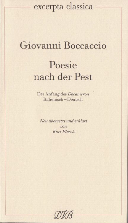 Produktbild: Poesie nach der Pest. Der Anfang des Decameron. Ital. /Dt. / Poesie nach der Pest. Der Anfang des Decameron. Ital. /Dt.