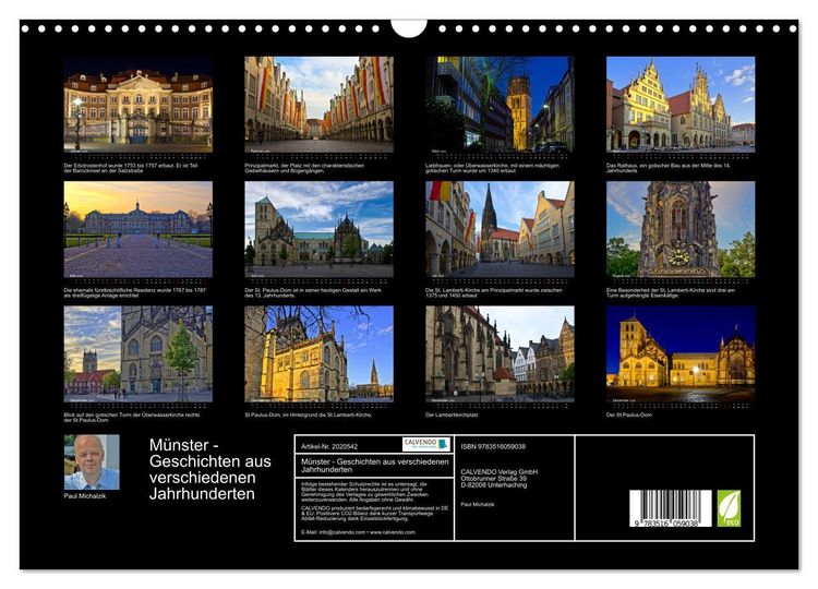 Produktbild: M&uuml;nster - Geschichten aus verschiedenen Jahrhunderten (Wandkalender 2026 DIN A3 quer), CALVENDO Monatskalender