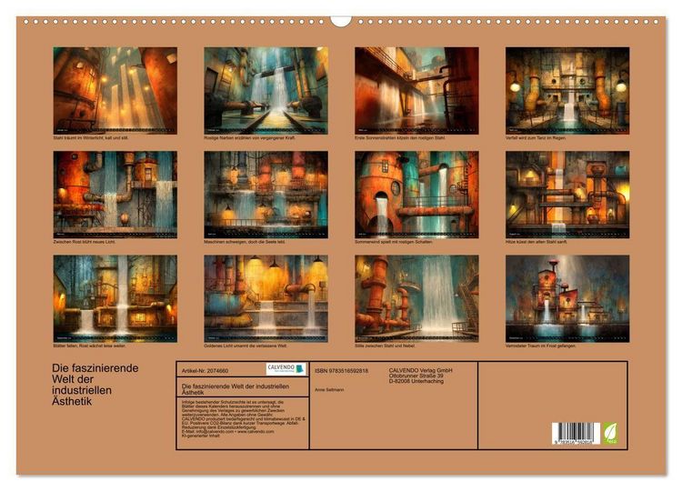 Produktbild: Die faszinierende Welt der industriellen &Auml;sthetik (Wandkalender 2026 DIN A2 quer), CALVENDO Monatskalender